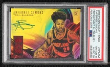 2018-19 Panini Court Kings Fresh Paint Ruby 46/99 Anfernee Simons PSA 8 Auto 9p5