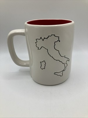 Rae Dunn Map Of Italy Mug Artisan Collection Coffee Tea Country Destination 16oz