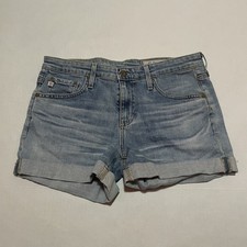 AG Adriano Goldschmied The Hailey Ex-Boyfriend Roll Up Denim Shorts Size 27 X 3