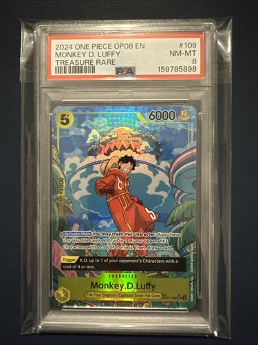 Monkey.D.Luffy (Treasure Rare) graded PSA 8 for sale on eBay
