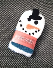 Cozy Cuties Womens White Snowman Fuzzy Socks