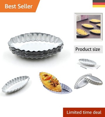 Aluminium Mini Tarteformen im 8er Set   Antihafte Backformen für Kuchen & Quiche