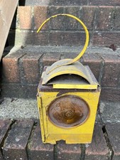Vintage Yellow Roadwork Light Greenham