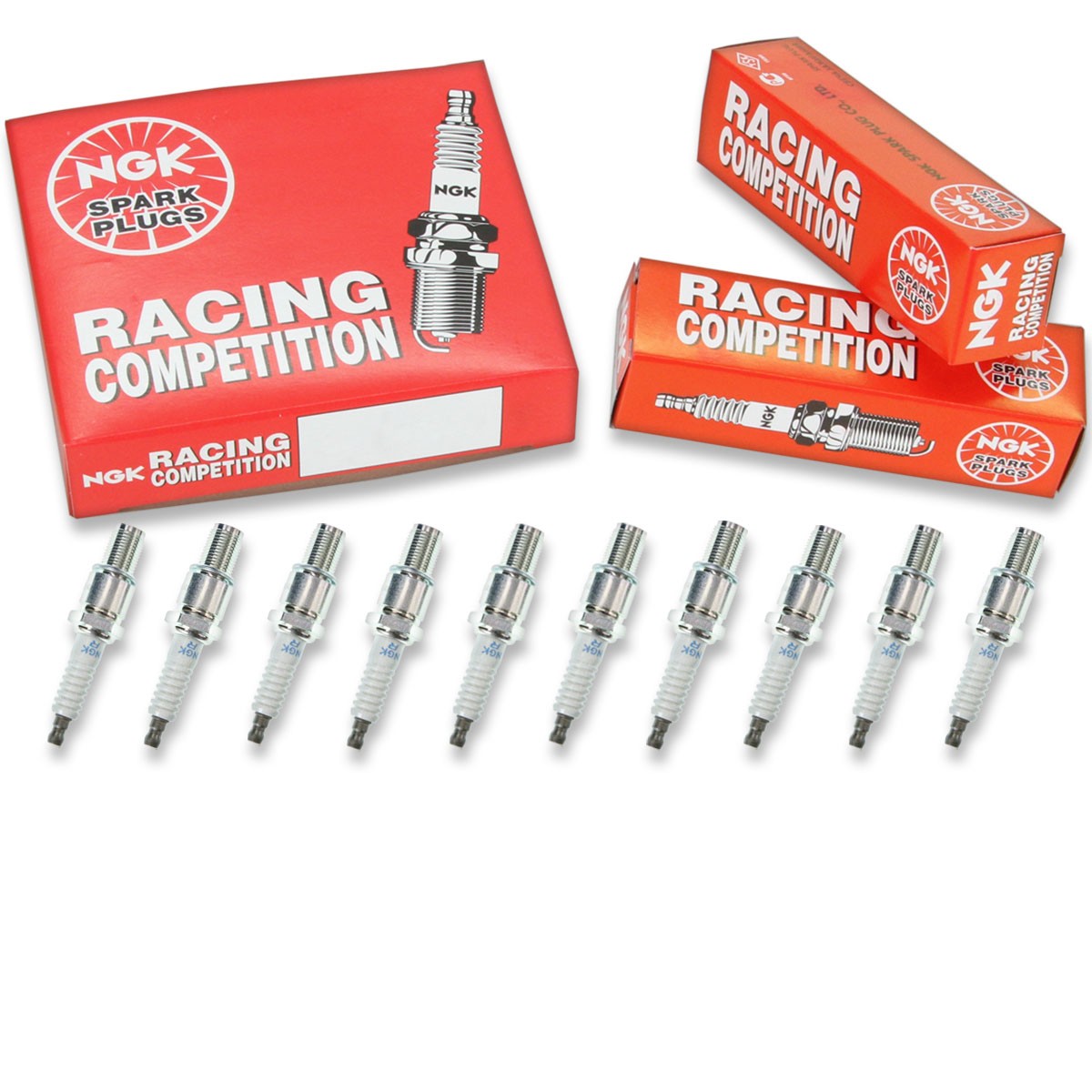 10 pc NGK 4482 R6725-115 Racing Spark Plugs for IRE01-35 5741 Ignition Wire ex