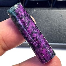 KU28352 37x10mm Beautiful Ruby in Fuchsite Cylindrical Pendant Bead