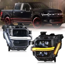 LED Projector Headlights For 2024 2025 Ford F150 F-150 STX XLT XL Dynamic DRL