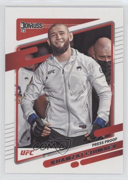 2022 Donruss UFC Press Proof Silver Khamzat Chimaev #14 1b8