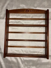 Vintage McCormick Herbs & Spice Rack 3 Tier Wooden Spice Display Shelf Organizer