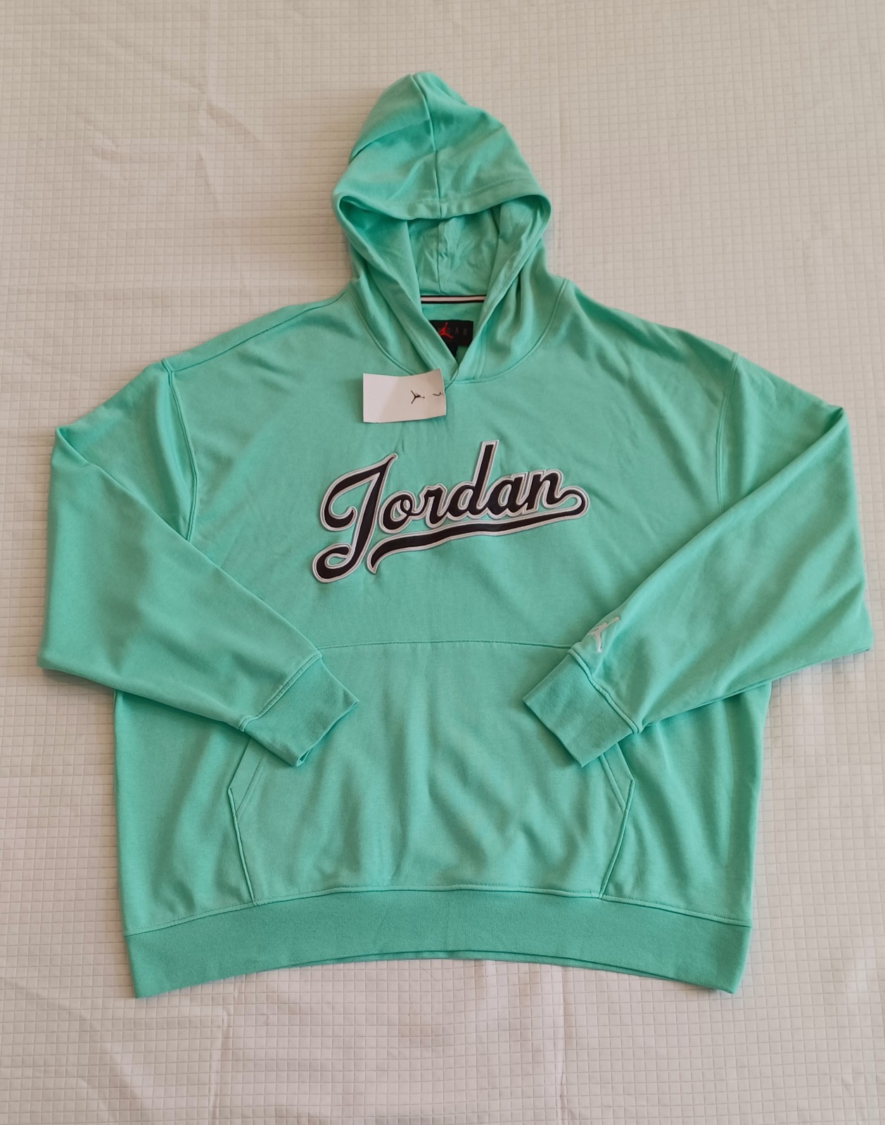 NEW MEN’S NIKE AIR JORDAN FLIGHT MVP FLEECE SWEATSUIT- GREEN/BLACK- SIZE 2XL image 2