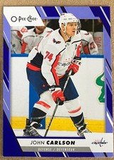John Carlson #411 2023-24 O-Pee-Chee Blue Border Parallel - Washington Capitals