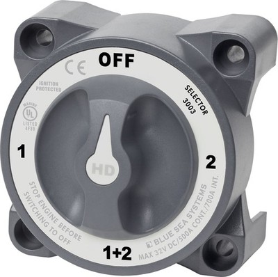 3003 Heavy Duty Battery Switch with Alternator Field Disconnect, 1-2-Off-Both