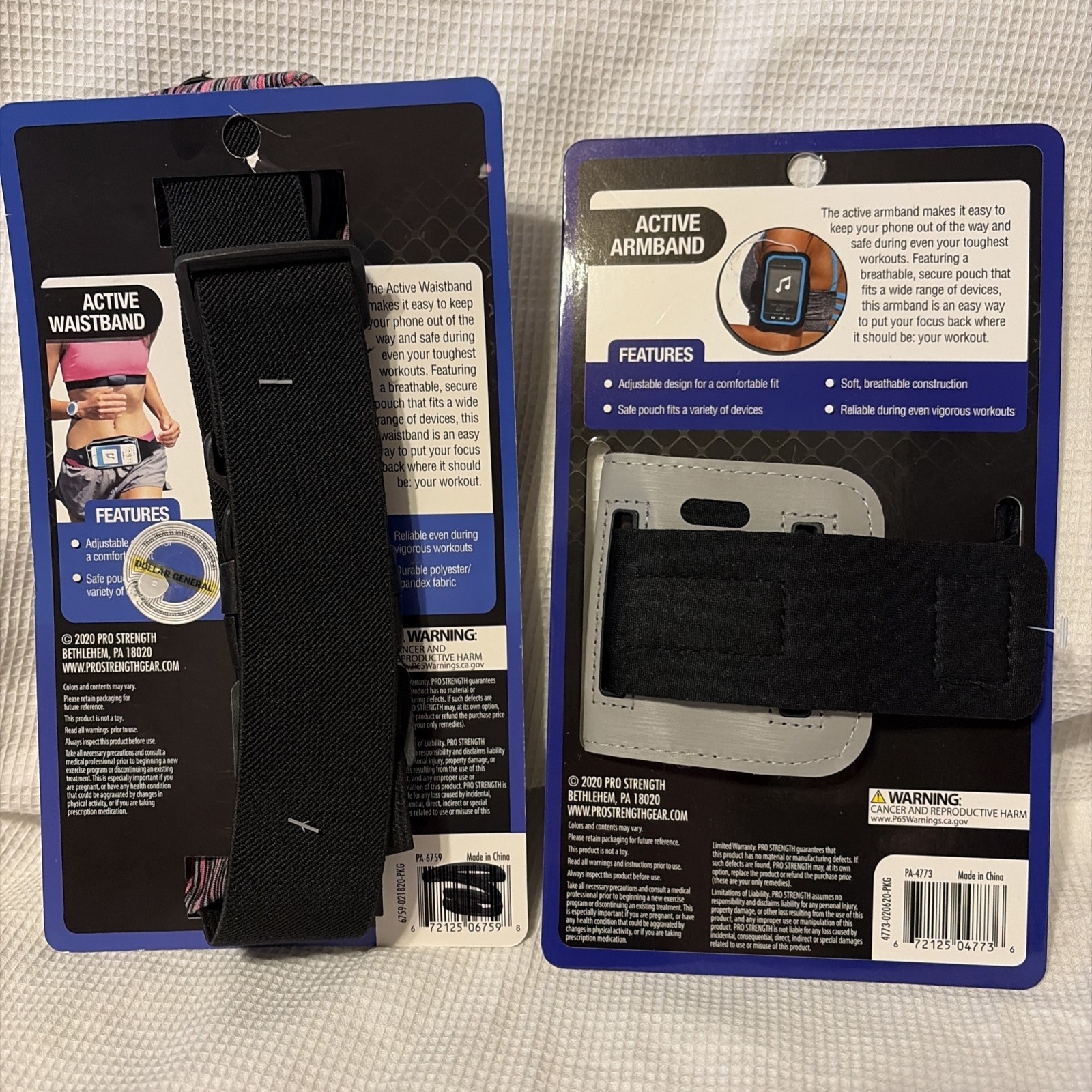 Pro Strength Active Waistband And Arm Band Bundle