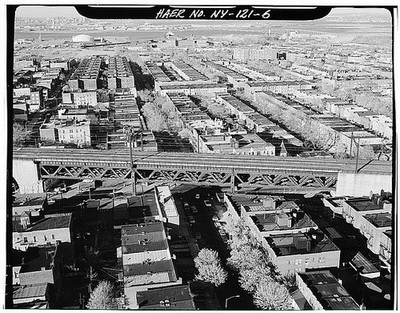 6. NEW YORK CONNECTING RR VIADUCT CROSSING 35TH STREET. QUEENS, QUEENS CO., NY.