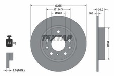 2x TEXTAR Disque de frein Arrière pour MAZDA CX-30 (DM) 265mm 92324703