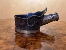 Antique 18th Century Chinese Bronze Smoothing Iron For Silk