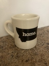Tuxton 10 oz White Eggshell Ceramic Coffee Tea Mug State Of Montana “Home”
