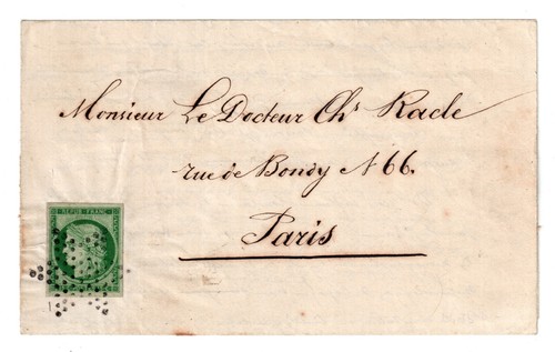 Frankreich: Nr. 2a auf LUXUS-Orts-Brief Paris 1852