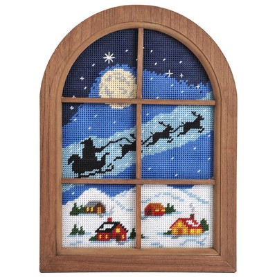 Herrschners  Over the Rooftops Window Frame Plastic Canvas Kit