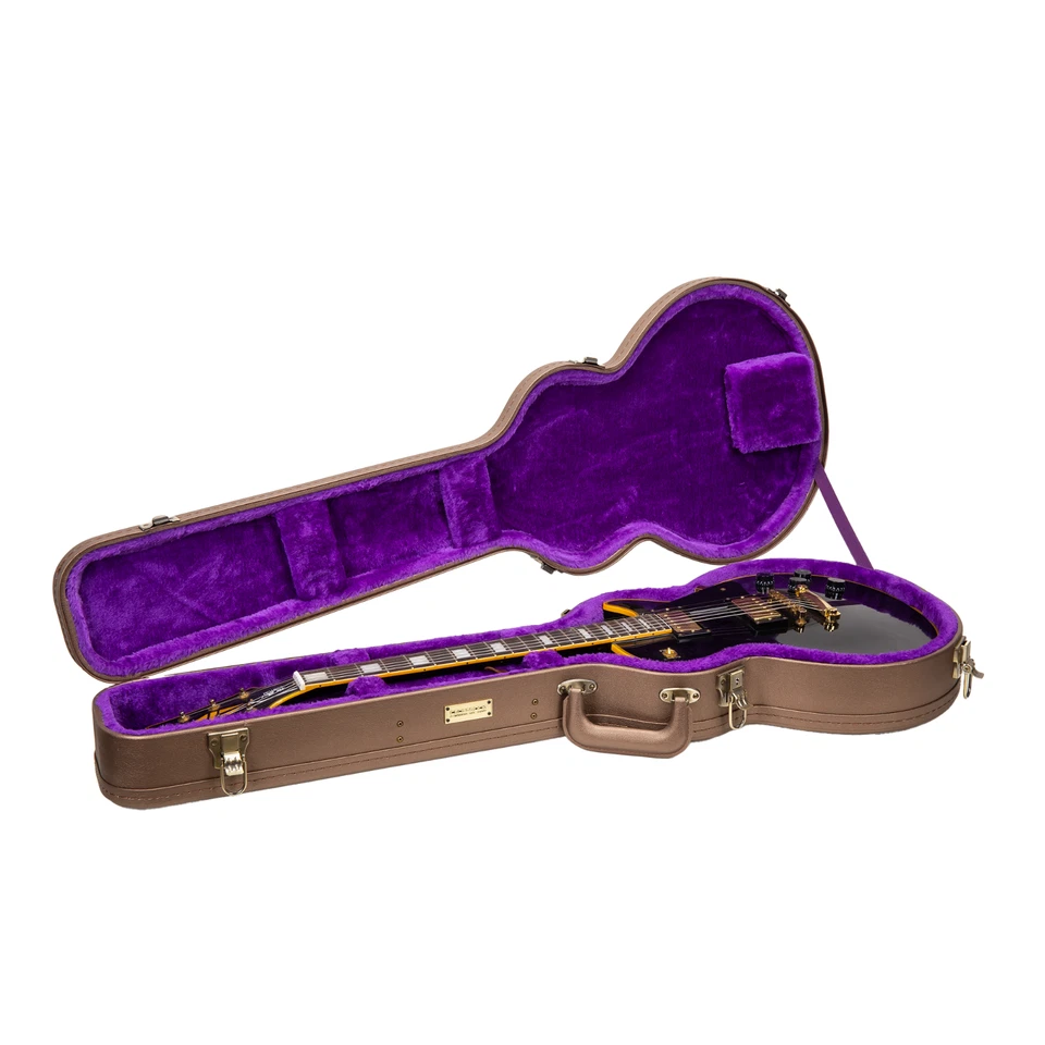 Crossrock Designer Series-Funda de madera para Les Paul Electric Guita-Marrón chocolate Foto 4 de 4