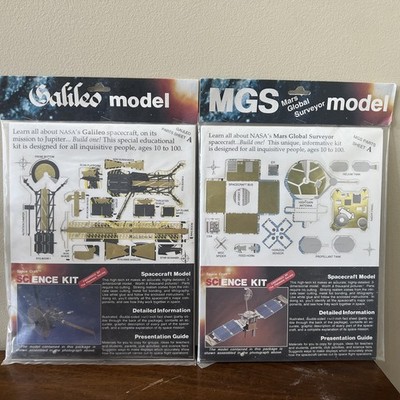 Lot Of 2 Space Craft International Satellite Models Galileo And MGS New
