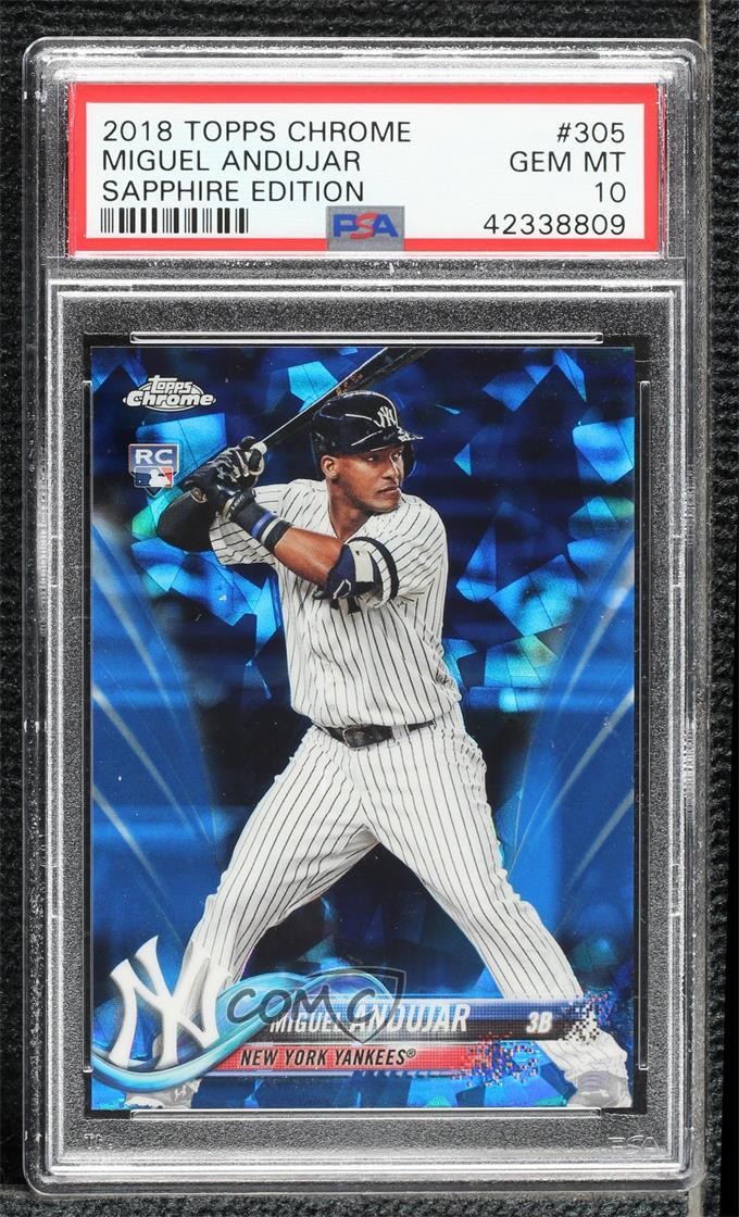 2018 Chrome Sapphire Edition Topps Online Exclusive Miguel Andujar PSA 10 ry1