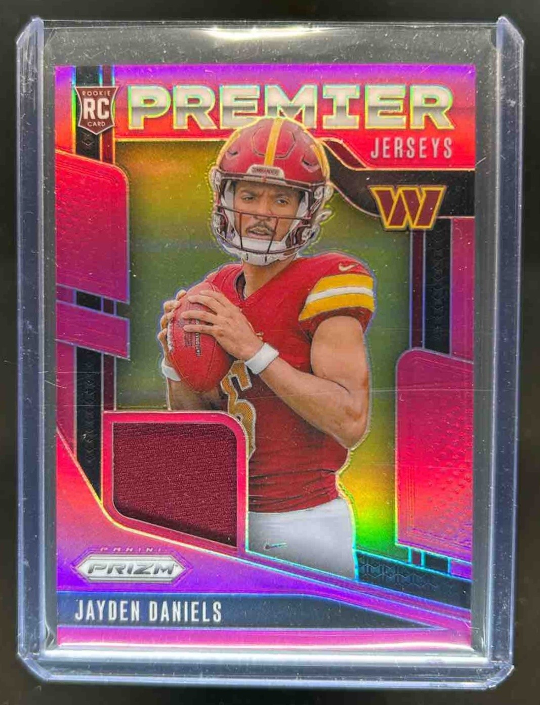 2024 Prizm Jayden Daniels Premier Jerseys RC Pink #PJ-JDS Commanders