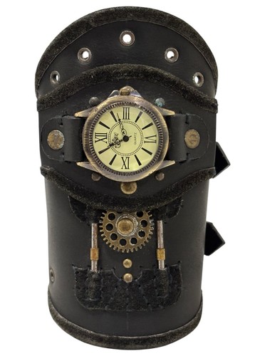 Steampunk Arm Bracer Clockwork Gears Adjustable Size Cosplay Type Time Travel
