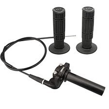 Twists Throttle Grip,Dirt Bike Grips with Throttle Cable and Handlebar Black