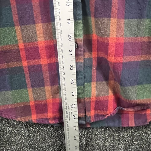 Eddie Bauer Mens Shirt Medium Flannel Multicolor Madras Plaid Long Sleeve - Picture 6 of 10