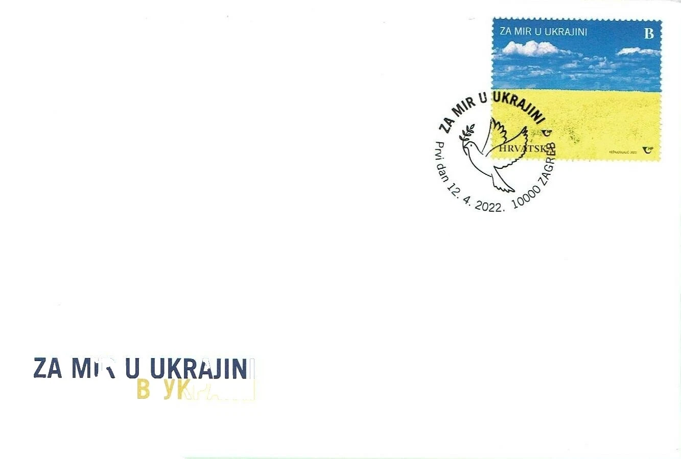 Multi-color sobre de Primer Día Sellos croata