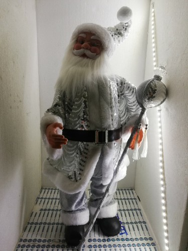 Babbo Natale 3 COLORI ALTEZZA 65 CM CARILLON MOVIMENTO TESTA QUALITY - Foto 5 di 18