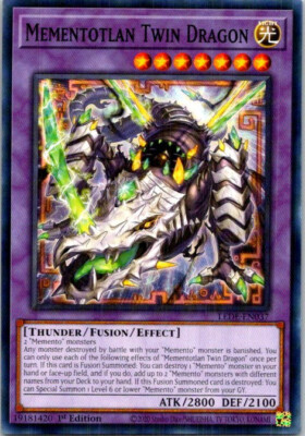 Mementotlan Twin Dragon LEDE-EN037 Yu-Gi-Oh! Near Mint 1st Edition
