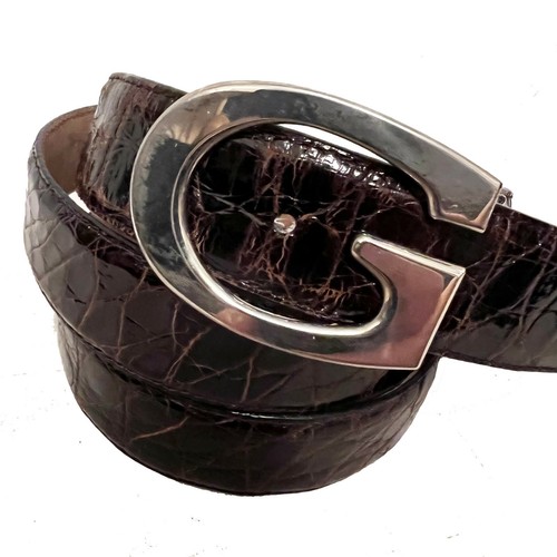 VECCHI Genuine Caiman Crocodile Belt 