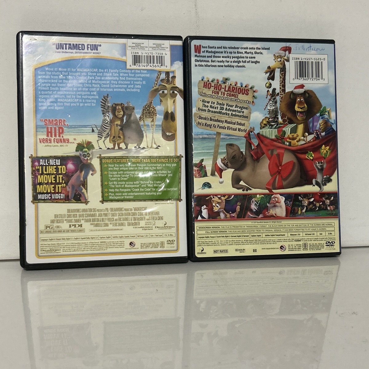 Dreamworks Madagascar DVD Lot Of 2. Madagascar & Merry Madagascar