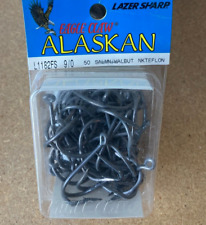 50 Eagle Claw Size 9/0 Nickel Teflon Alaskan Salmon Halibut Fish Hooks  L1182 for sale online