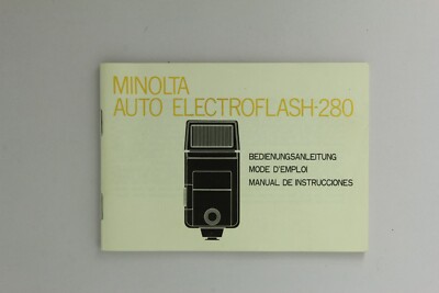 Anleitung Manual Minolta Auto Electroflash-280 (12112199)