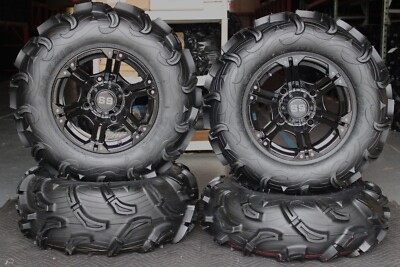 KAWASAKI MULE PRO FXT 28'' MAXXIS ZILLA ATV TIRE & 14'' VIPER BLK WHEEL KIT KAW11K