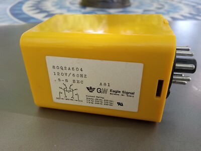 Eagle Signal 80Q2A604 120v 60hz On Delay Relay Module 0.8-8 Seconds