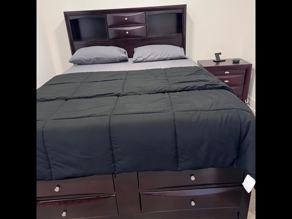 conjunto de cama queen size e colchão - Imagem 4 de 4