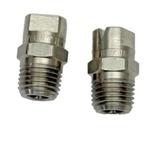 Lot Of 2, Spraying Systems H1/4U-SS9530 Stainless Steel Flat Fan VeeJet Nozzle
