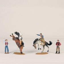 Saddle Bronc Cowboy Rodeo Play Set Toy Collectible Gift Boy Girl Horse Bullrider
