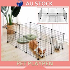 Pet Dog Playpen Enclosure 10 Panel 14" Puppy Exercise Cage Fence Play Pen AUS