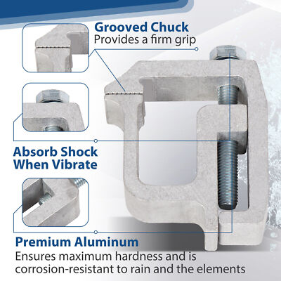 6x Truck Cap Topper Camper Aluminum Shell Mounting Clamps Heavy - Foto 8