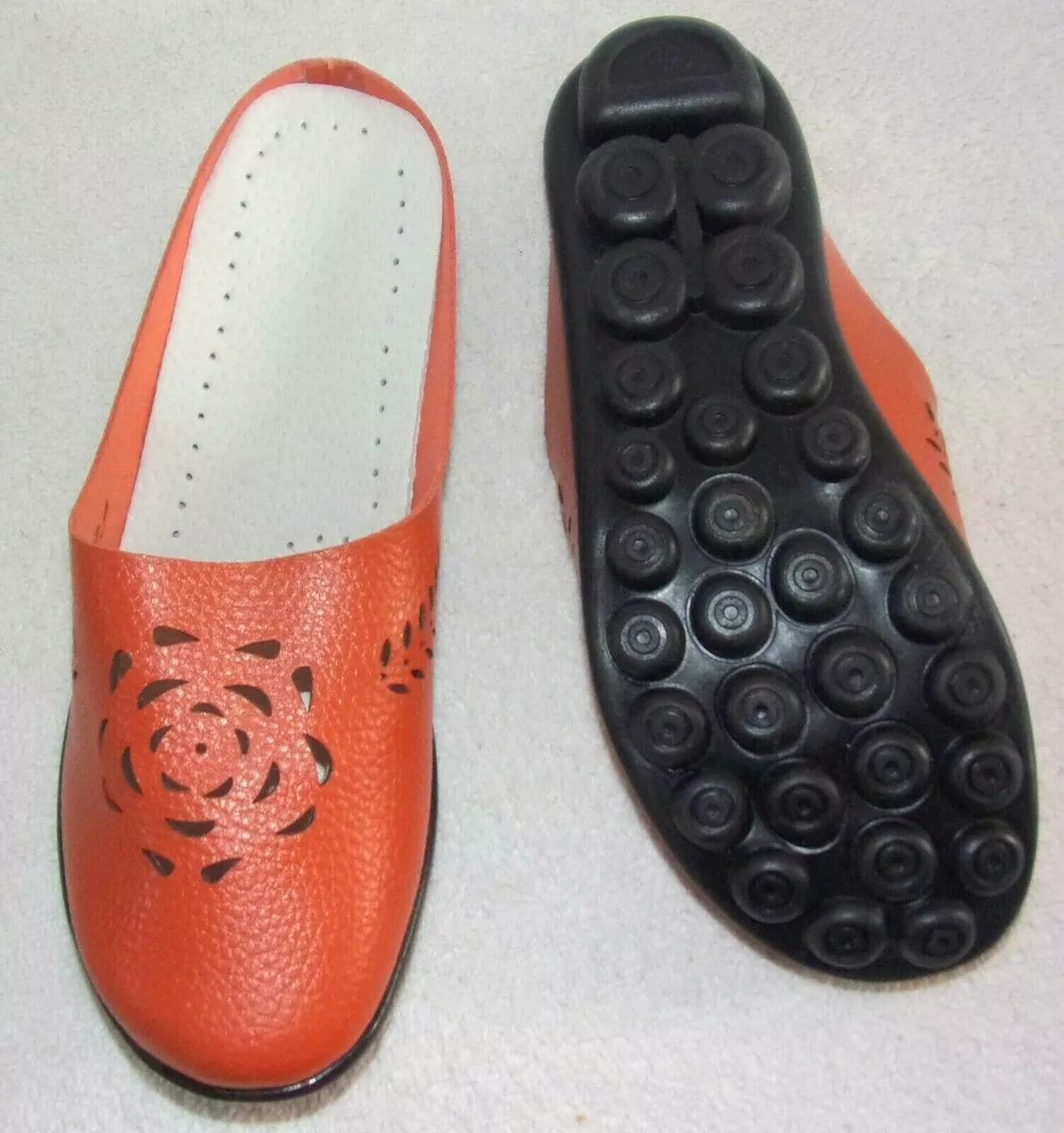Burnt store orange mules