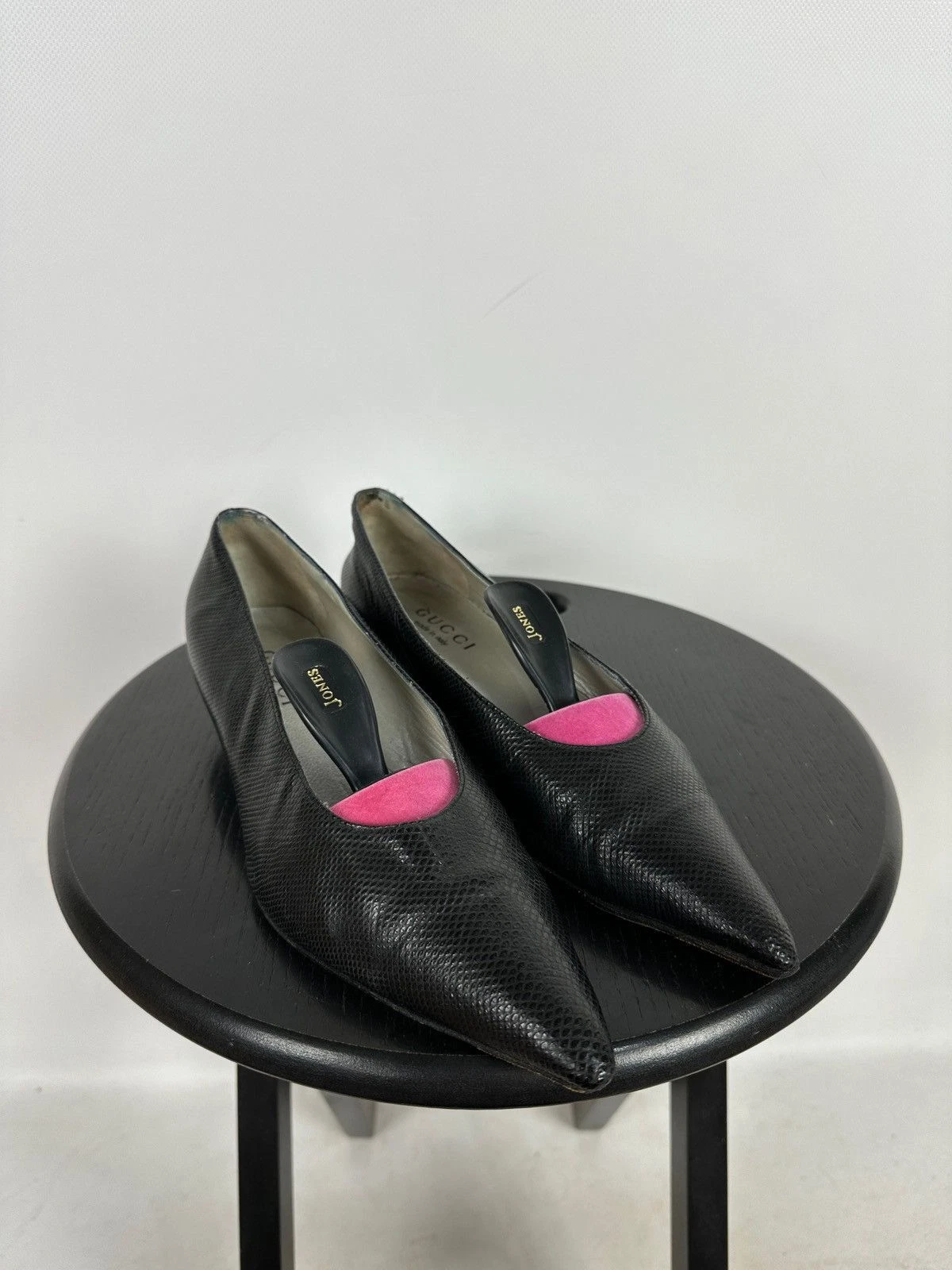 Talons cuir noir femme vintage Gucci Tom Ford taille EU 37,5