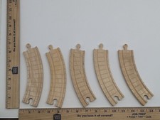Thomas  Friends Train Wooden Railway 5 Pcs. CURVED TRACKS/CIRCLE CLICKITY CLACK