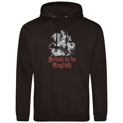 Proud to be English Erwachsene Hoodie Country St George's Day Him Celebration Sai...