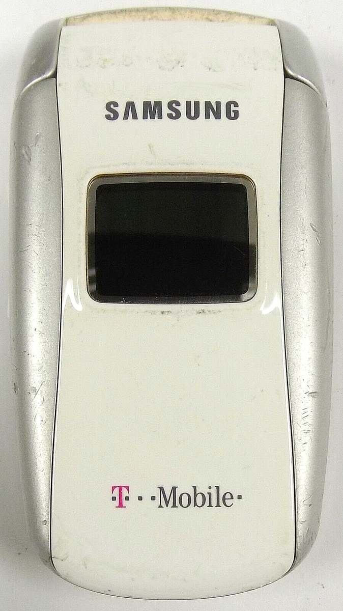 Samsung SGH-X495 - White and Silver ( T-Mobile ) Very Rare Flip