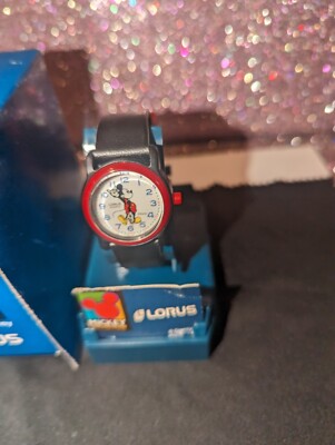 Works Rare VINTAGE 1980s MICKEY MOUSE LORUS V811-0070 DISNEY  display picture 1