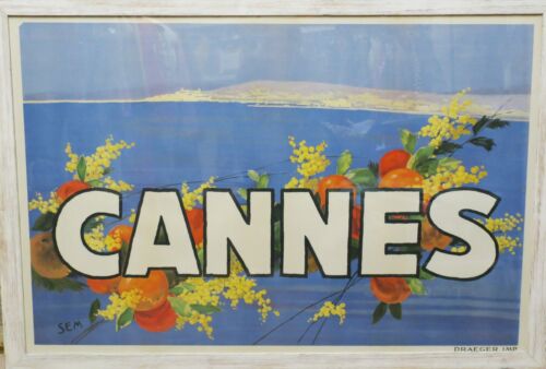 CANNES - AFFICHE DE TOURISME par SEM vers 1930 - Lithographie en couleurs - Photo 1/5